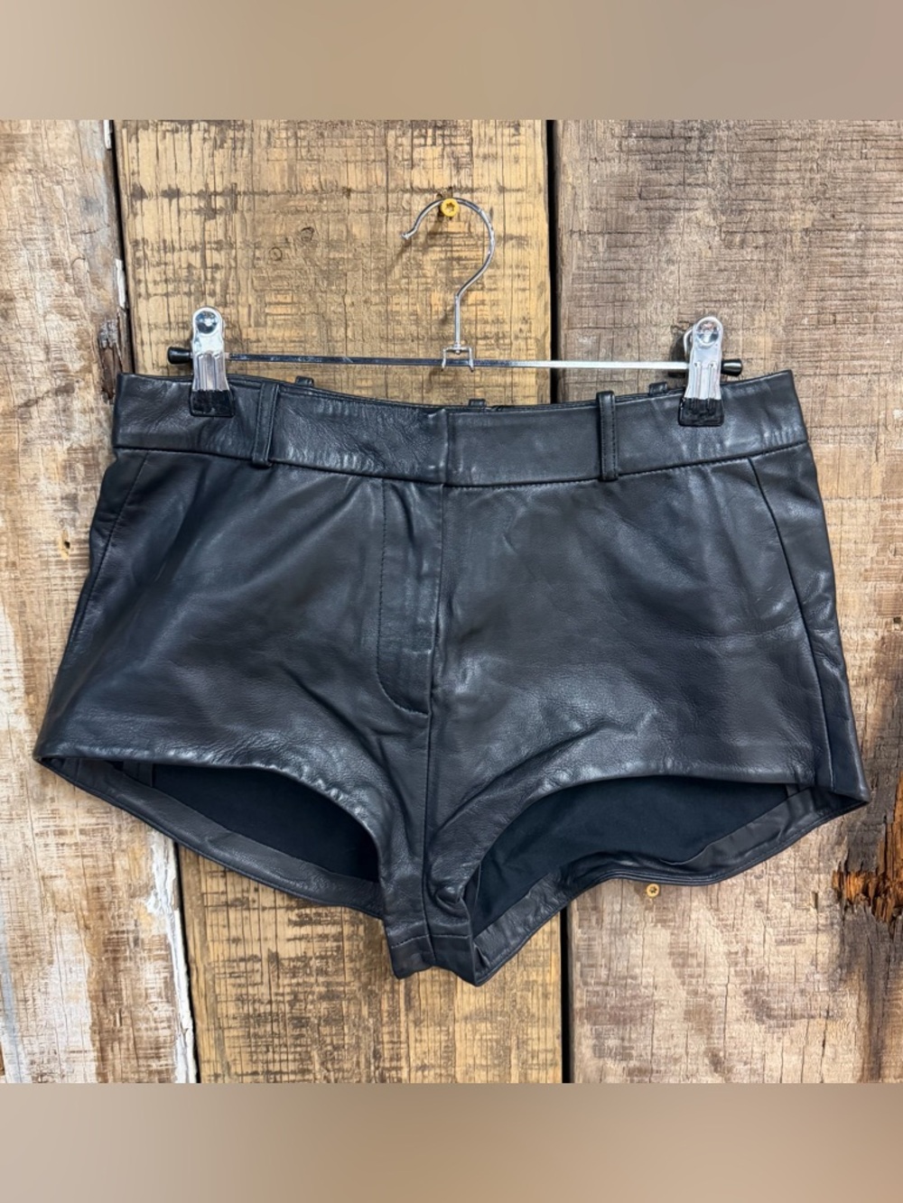 Lamarque Annaise Shorts Black High-Waist Leather booty Revolve S - Picture 10 of 10
